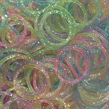 600 Loombandjes glitter mix