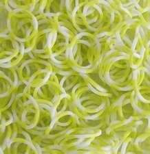 200 Loombandjes geel/wit