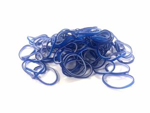 600 Loom bands blauw-witjes