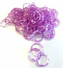 600 Loom bands fuchsia-wit