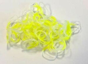 300 Loom bands neon geel/transparant