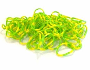 600 Loombands lime groen/geel