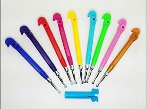 Professionele  loom haaknaald blauw
