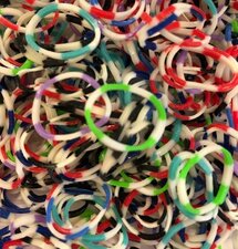 600 Loombandjes polkadot mix